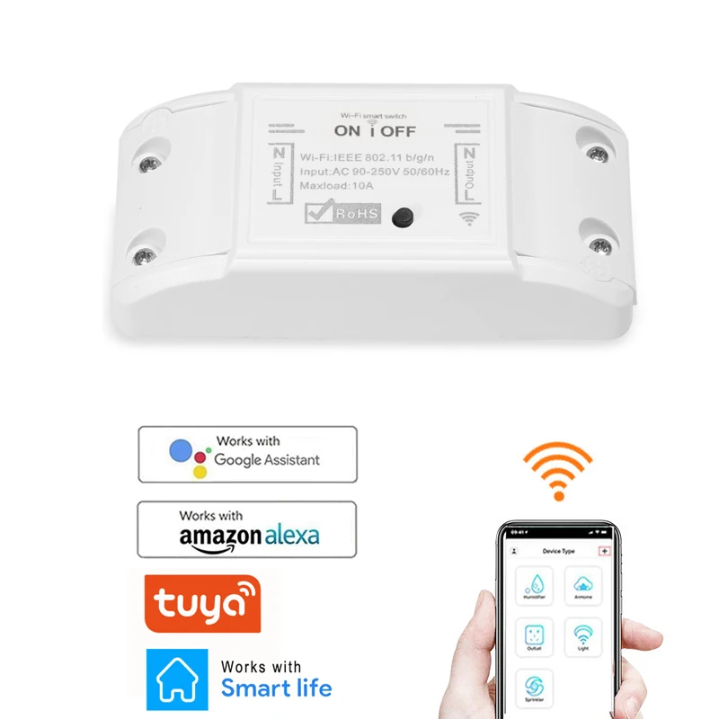 

Tuya DIY WiFi умный светильник выключатель универсальный выключатель таймера приложение Smart Life Беспроводной дистанционного Управление работает...