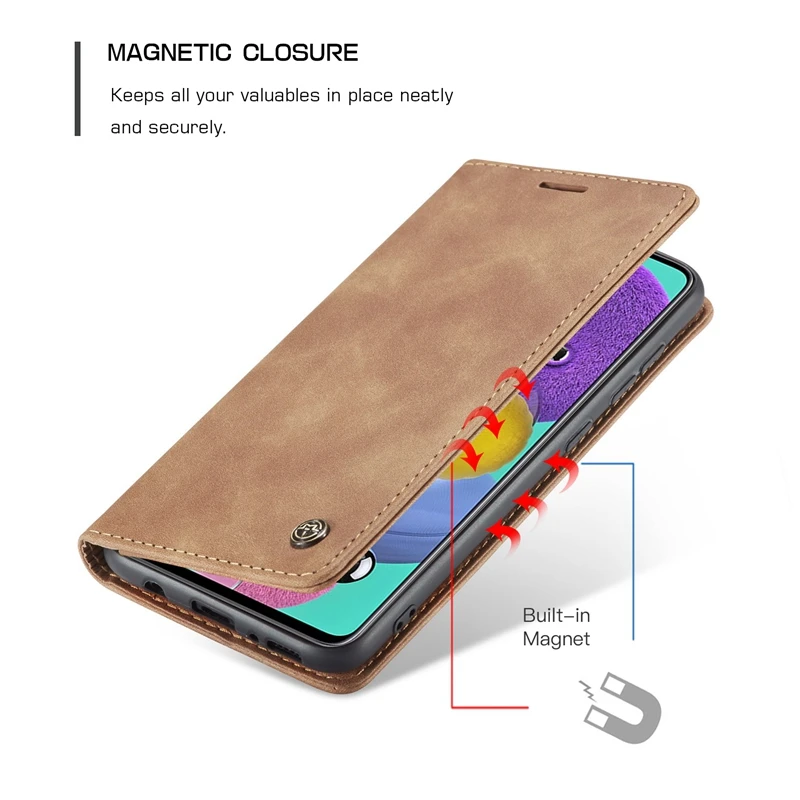 Чехол из ретро-кожи с откидной крышкой для Samsung Galaxy A51 A71 A81 A91 Note 10 lite S10.