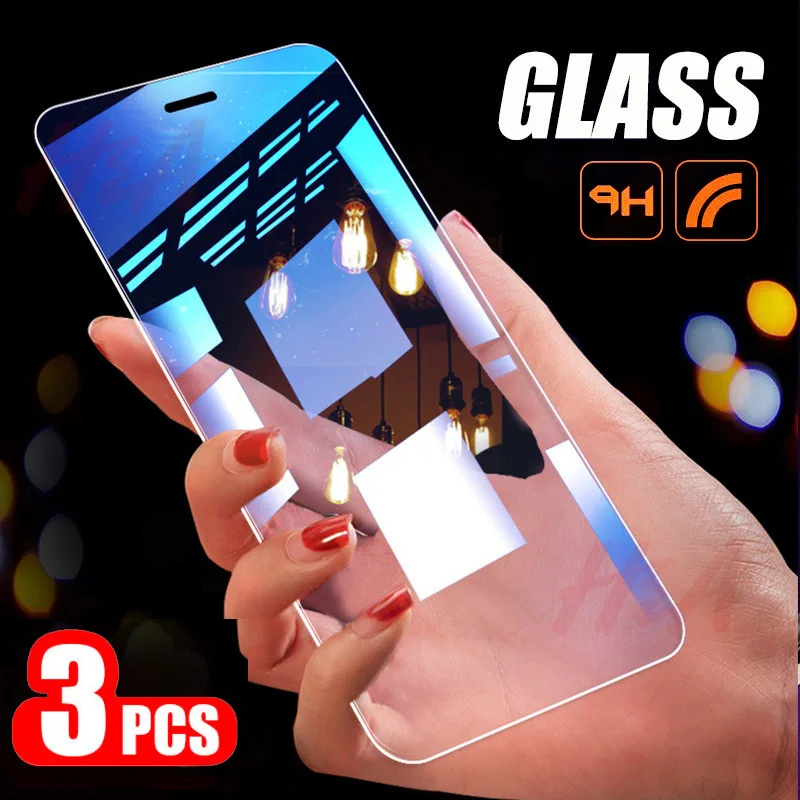 3 шт. закаленное стекло для iPhone 7 8 6 6s Plus 5 5S SE Защита экрана для iPhone X XR XS 11 Pro Max Защитная стеклянная пленка