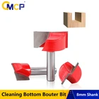 Фреза CMCP с чистящим дном, 1 шт., хвостовик 8 мм для работ по дереву, твердосплавное Чистое Нижнее гравировальное долото 18-32 мм, фреза с ЧПУ