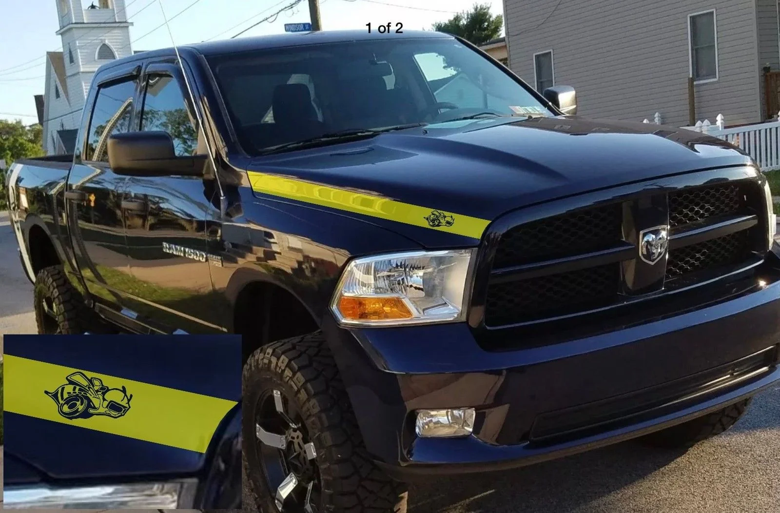 Для 2 Виниловая наклейка для грузовика в полоску Dodge Ram 1500 5 7 L line bee RT graphics Hemi