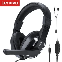 lenovo p320 wired headset 3 5mm wired control with microphone headphones for smartphone huawei iphone oppo pc desktop tablets