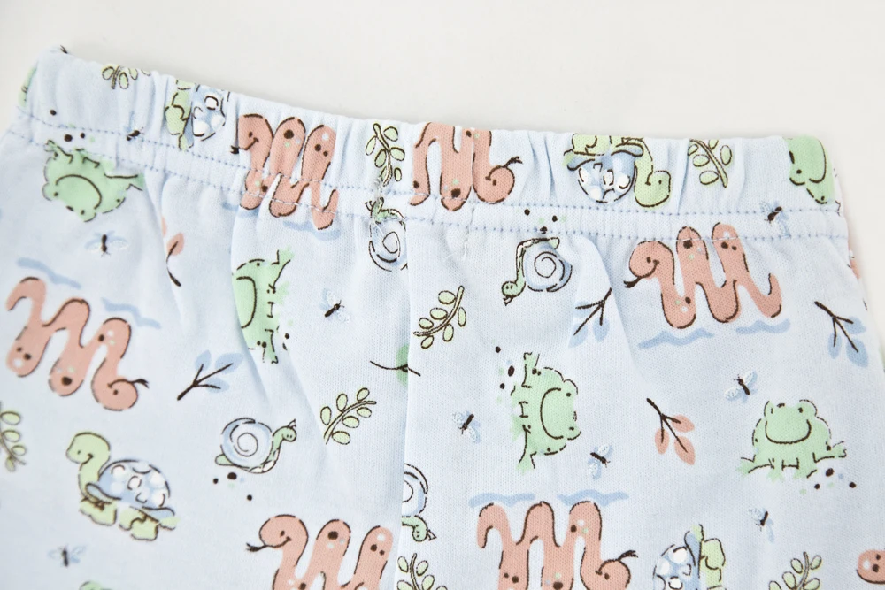 

Kavkas Baby Boy Clothes 100% Cotton Insect Printing White Summer Short Sleeve Suit saida maternidade menino recem nascido