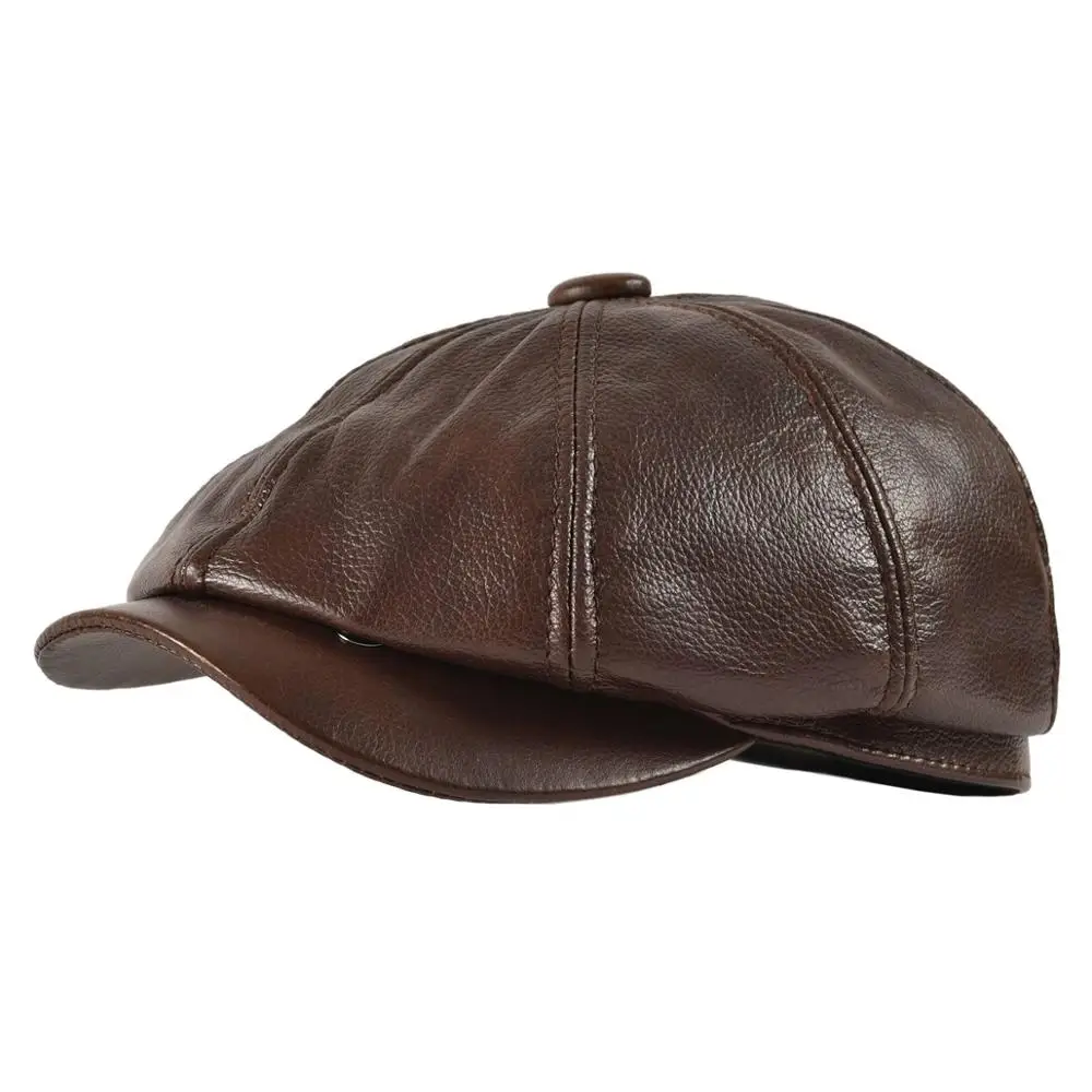 Кепка-берет VOBOOM из натуральной кожи для мужчин и женщин кепка водителя