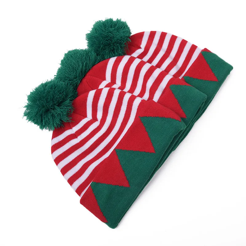 Мужская Рождественская шапка вязаная для женщин шапочки улицы фестиваля
