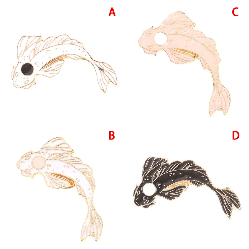 

Crystal Enamel Fish Brooch Animal Pins & Brooches Goldfish Cod Fish Good Wish Gifts Lucky Jewelry Diving Clothes Metal Badge