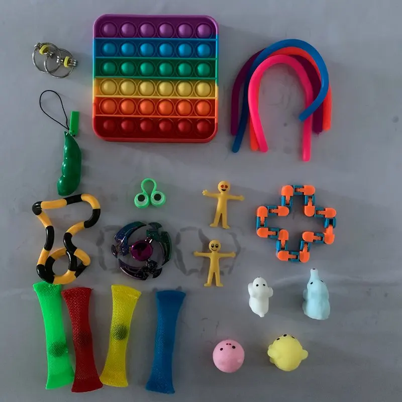 

Fidget Sensory Toy Set Stress Relief Toys Autism Anxiety Relief Stress Bubble Fidget Sensory Toy For Kids Adults