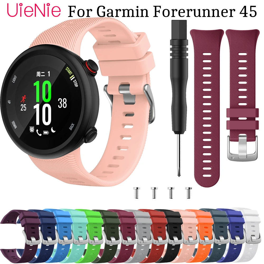 Силиконовые оригинальные ремешки для Garmin Forerunner 45 S сменный Спортивный Браслет