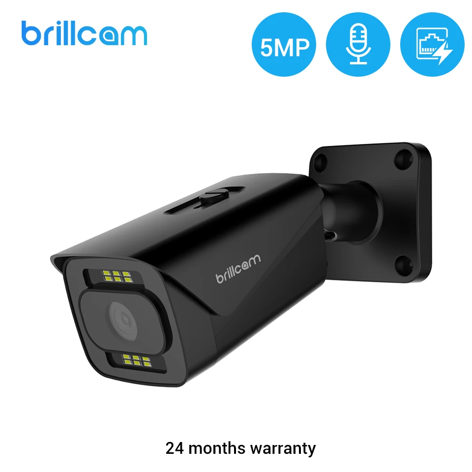 

Brillcam 5MP POE IP Camera Outdoor Waterproof Infrared Night Vision SD Card Slot Onvif Bullet Home Video Surveillance Camera IP