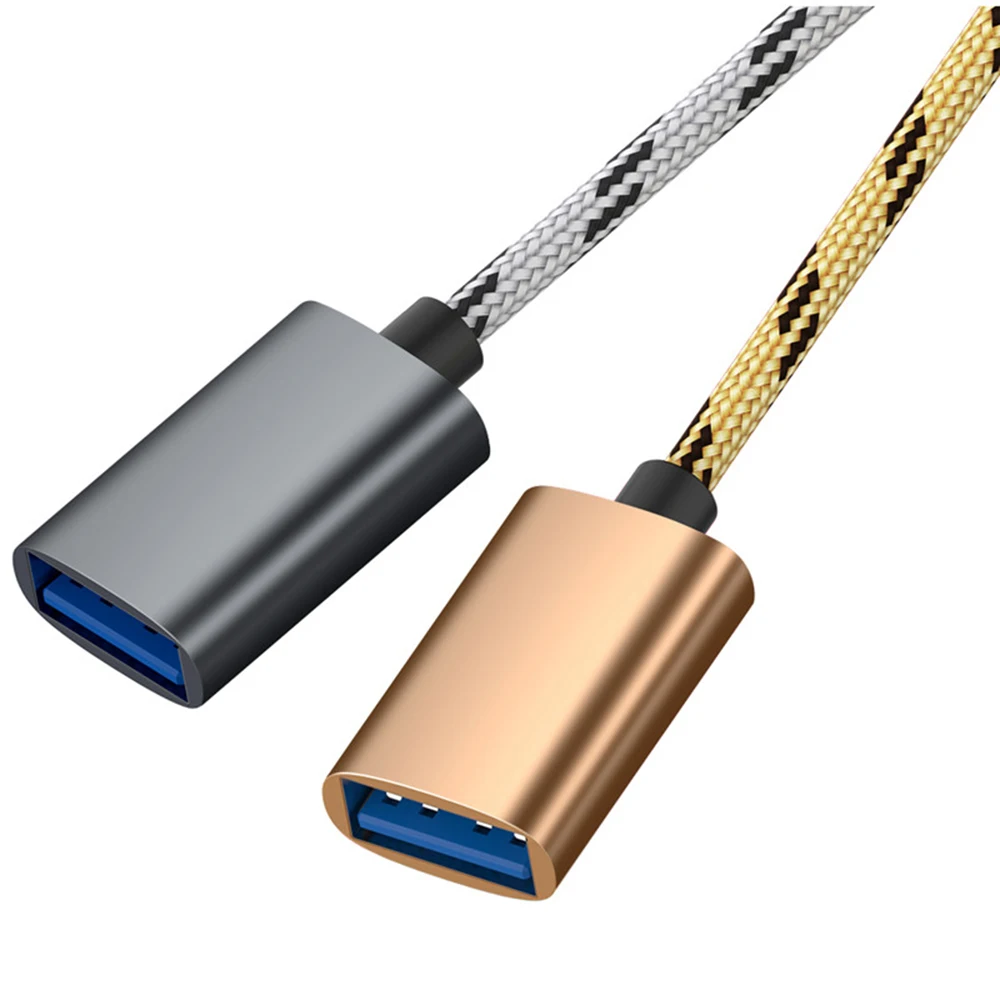 2 в 1 USB OTG кабель Type C/Micro для адаптера 3 0 плетеный дизайн передачи данных