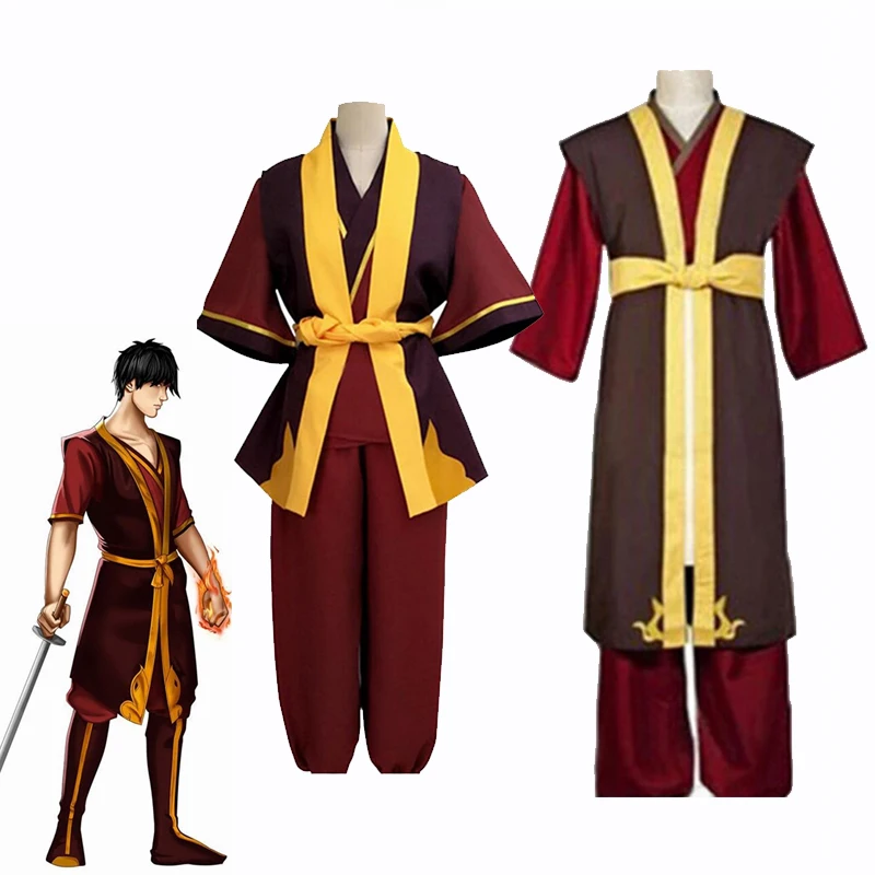 Последний Костюм Аватара Aang костюм для косплея Zuko взрослых на Хэллоуин ханьфу