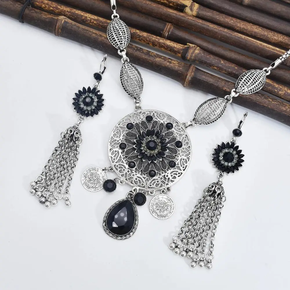 Женское Ожерелье Стразы с кисточками набор ювелирных изделий в стиле бохо