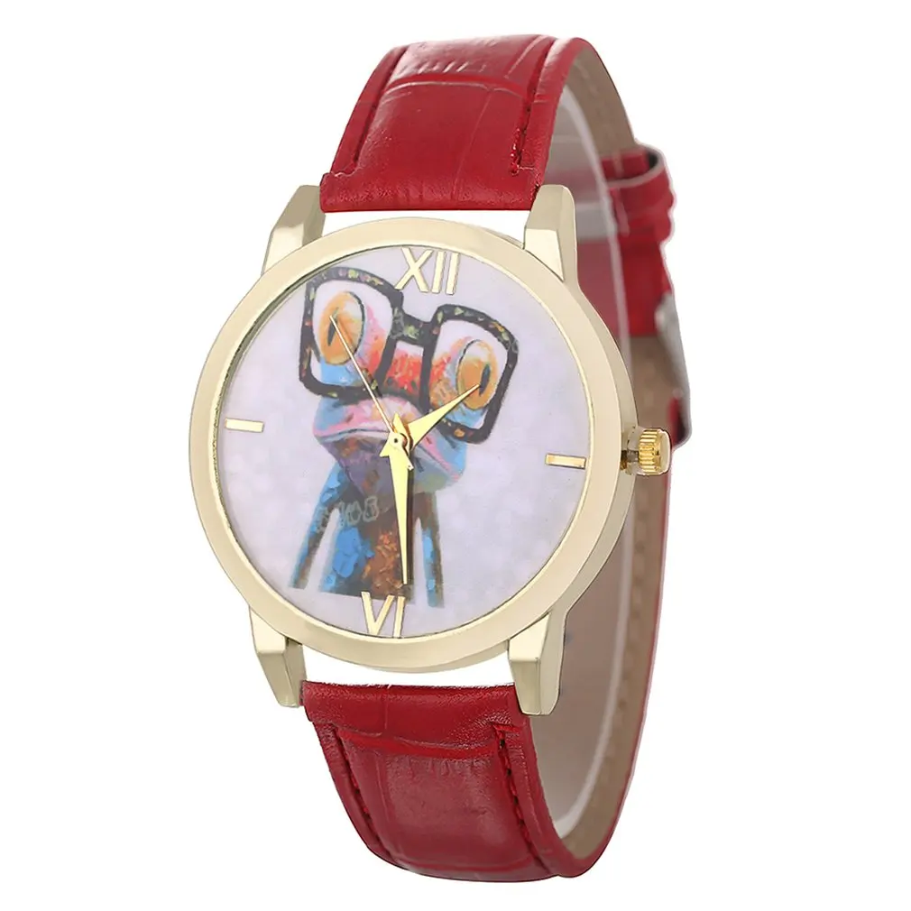 Забавные классические роскошные модные женские кварцевые часы с рисунком
