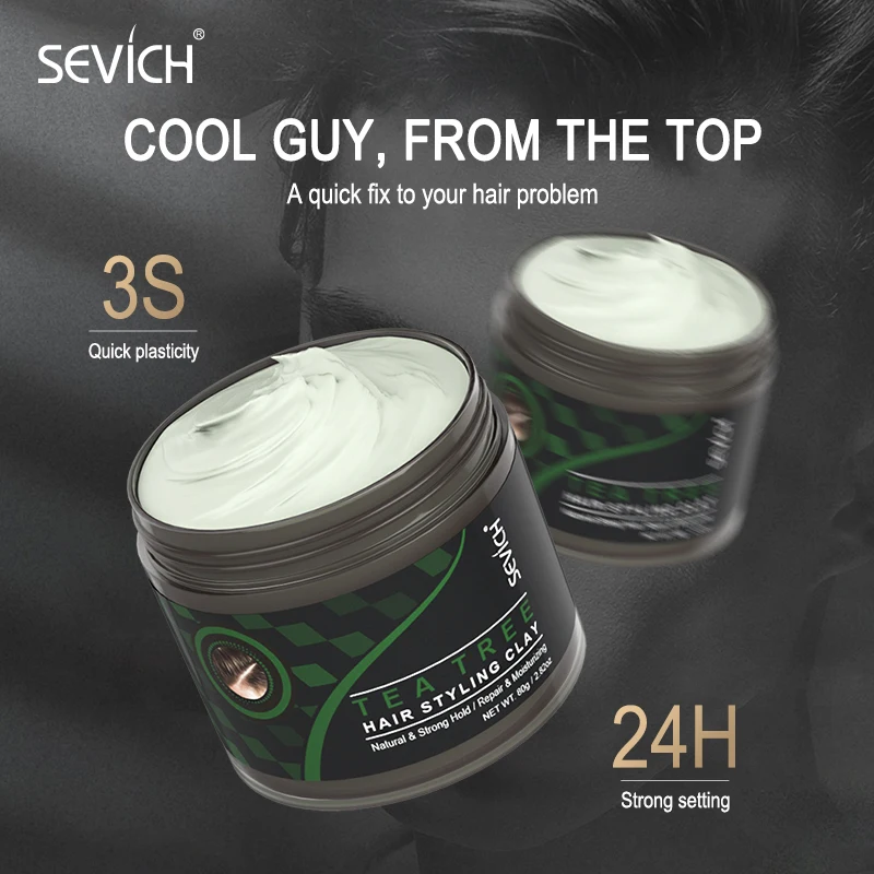 

Sevich Hair Styling Waxes 80g Strong Hold Hairs Wax Moisturizing Hair Care Easy Wash Convenient Smooth Natural Hair Styling Clay