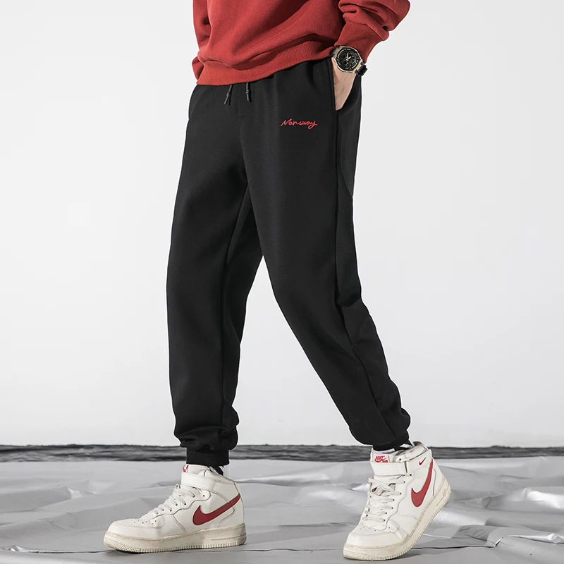 Черные мужские спортивные брюки для бега Повседневные Удобные штаны спортивная