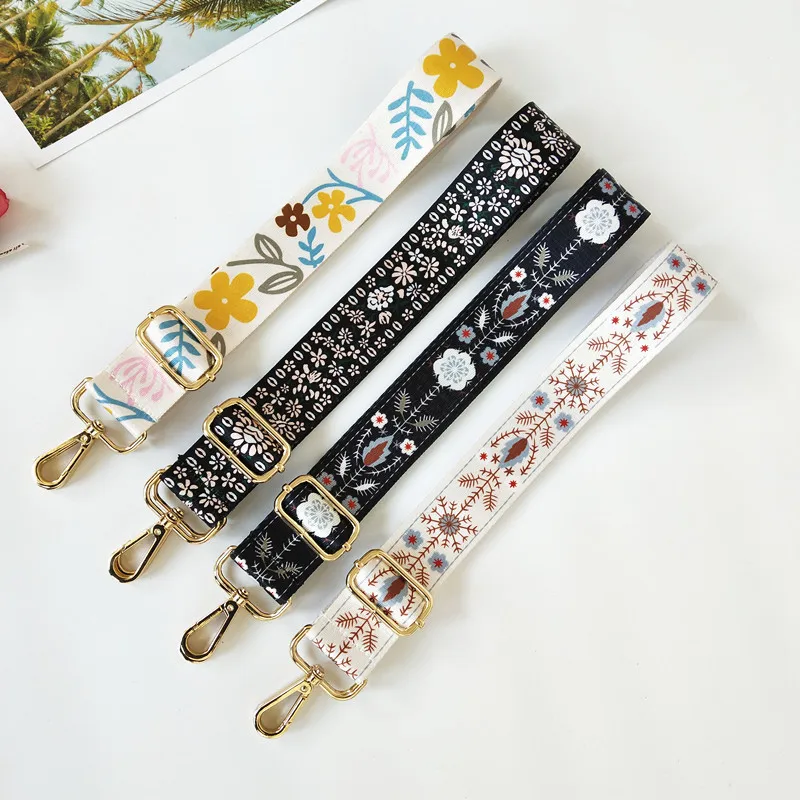 Nylon Fashion Colorful Belt Bag Strap Rainbow Flower Accessories Replacement Wide Straps For Shoulder Handbag Crossbody Bags | Багаж и