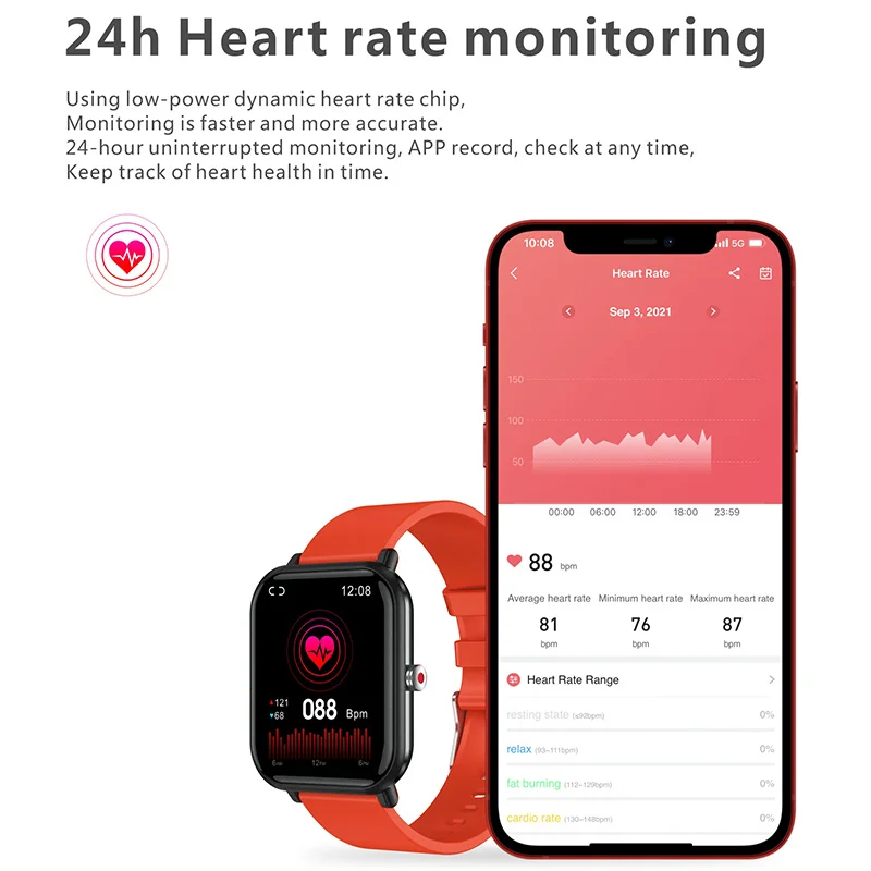 Смарт-часы Xiaomi с монитором сердечного ритма 1 7 дюйма | Электроника