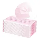 50 шт. семян розовых одноразовые маски для лица сплошной Цвет простые классические модные повседневные женские дышащие сандалии с открытым носком крышка 3-Слои фильтрации с защитой от ветра в маске