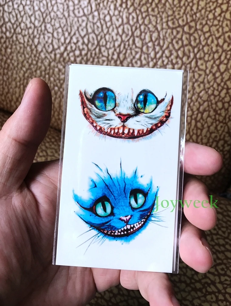 

Waterproof Temporary Tattoo StickersInk Painting Watercolor Colorful Cat Tatto Stickers Flash Tatoo Fake Tattoos For Men Women