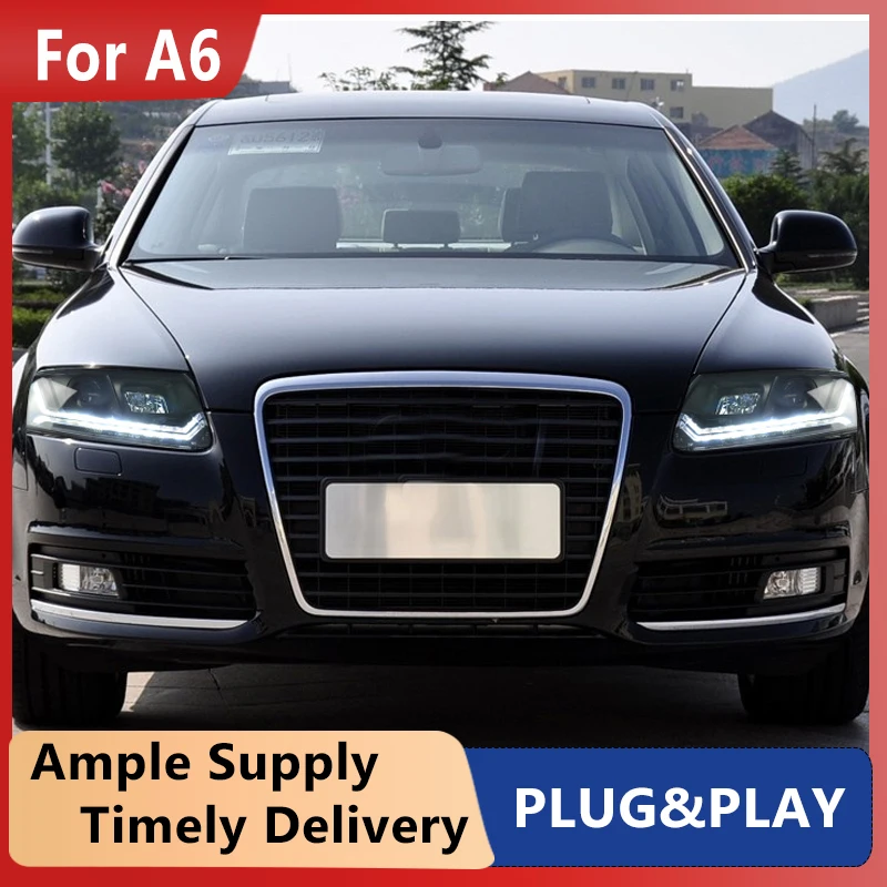 Передняя фара для A6 светодиодный ные фары 2005-2012 DRL сигнал поворота дальнего света