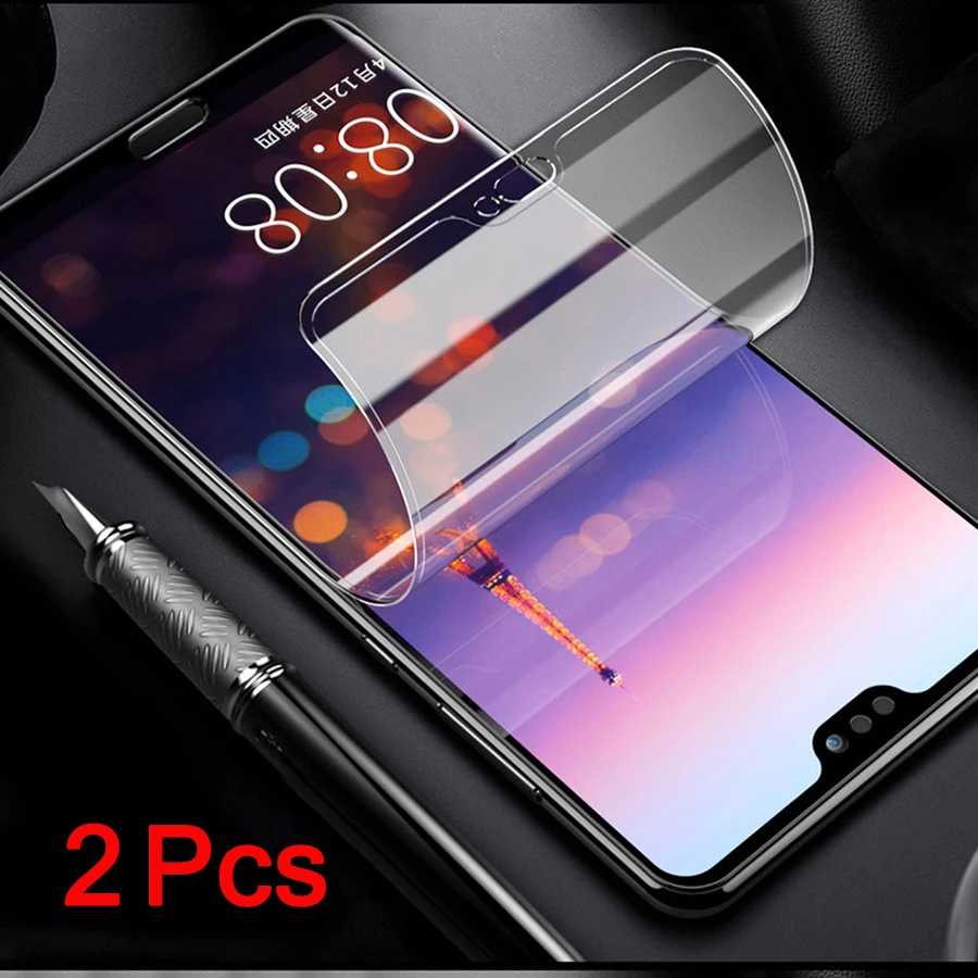 2 шт. Гидрогелевая Защитная пленка для экрана Huawei P40 P30 P20 Mate 20 Pro Honor 9X 8X 10 30