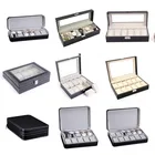 Органайзер для часов, 24681012 отделений, на молнии, из искусственной кожи