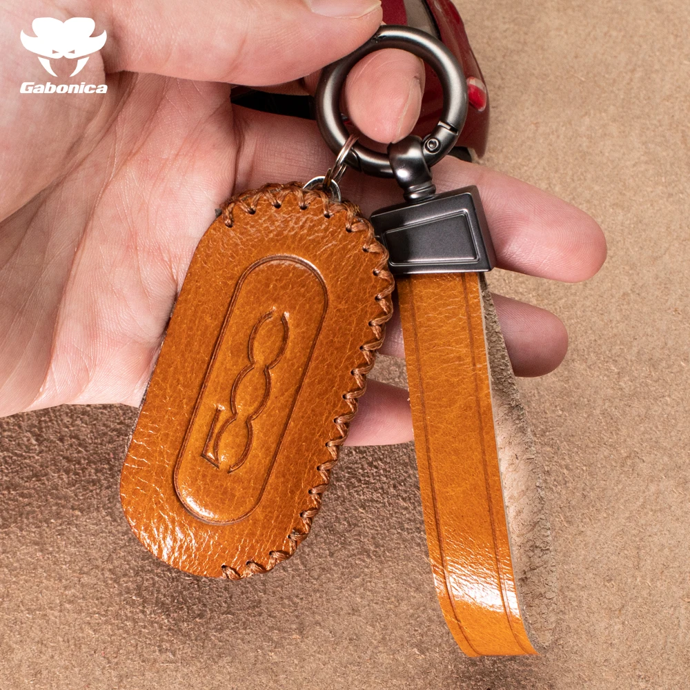 Чехол для автомобильного ключа из натуральной кожи с 3 кнопками защитный чехол