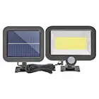 Уличный светодиодный светильник с монолитным блоком светодиодов на солнечной батарее для дома, сада, дорожек, двора, настенный светильник с пассивным ИК датчиком движения, водонепроницаемая и термостойкая лампа IP65