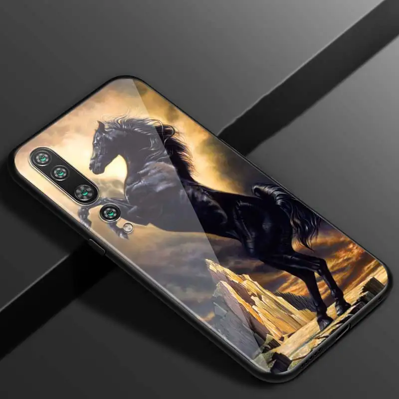 

Cute Animal Horse For Xiaomi Mi Note 10 Ultra 5G 9 SE 8 A3 A2 A1 6X Poco M2 Pro Play F1 Lite 5G Bright Black Phone Case