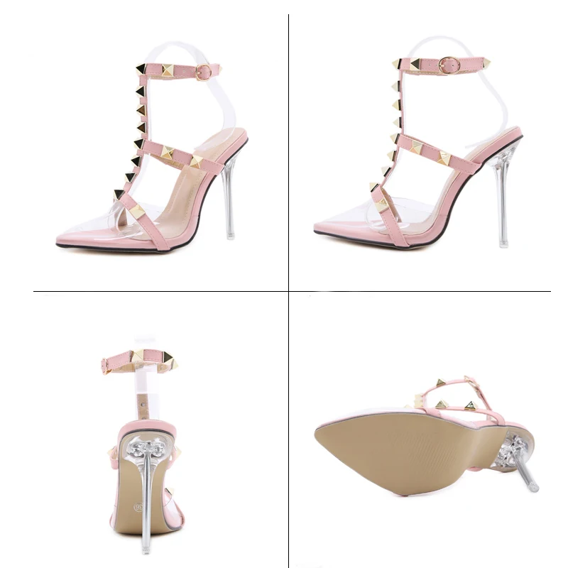 

Women Shoes High Heels Roman Rivet Women Pumps Party Sandals 2021 Women Heels Sandals Women Summer Footwear High-Heeled