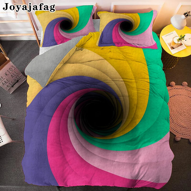 

Neon Abstract Geometric King Queen Bed Sets Single Double Bedding Set 2/3pcs Duvet Cover With Pillowcase Bedclothes Drop Ship