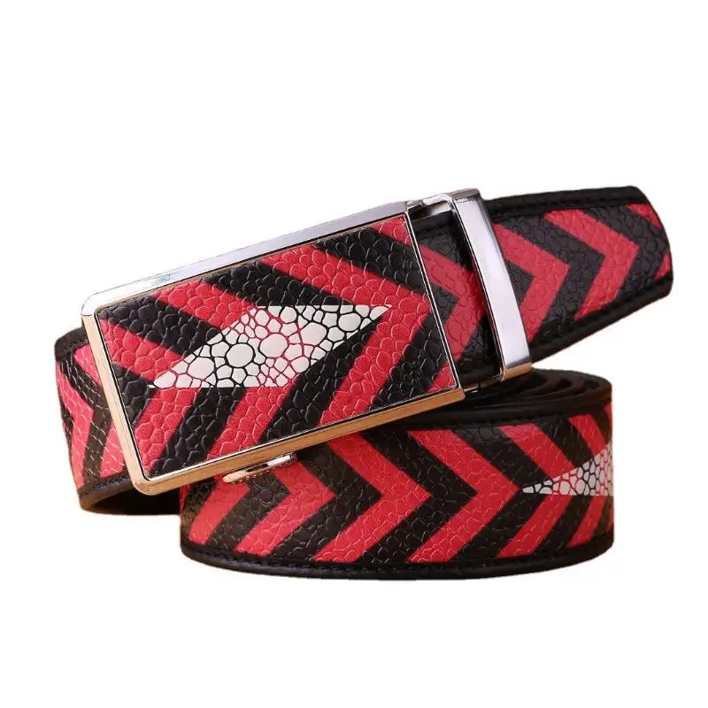 

Fashion Men's Leather Belts New Men Cowskin Belt Luxury Designer Men Casual Automatic Buckle Belts High Quality Men Jeans Belt