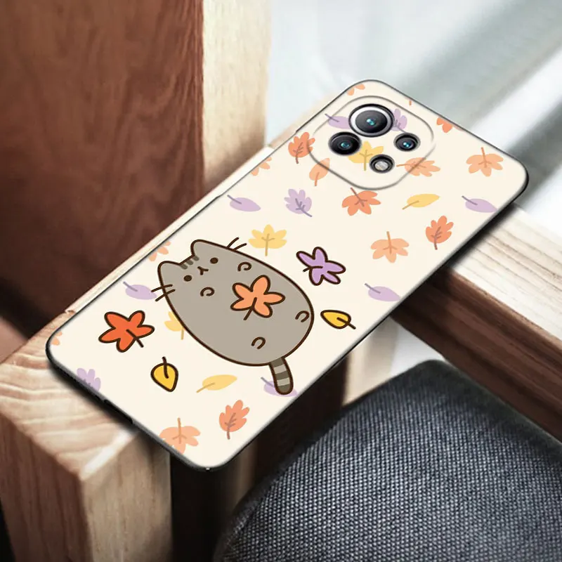 cute kawaii cat phone case for xiaomi mi redmi poco x3 nfc gt f3 m3 10t 11t 7 7a k20 k40 pro 11i a2 11 lite civi black cover free global shipping
