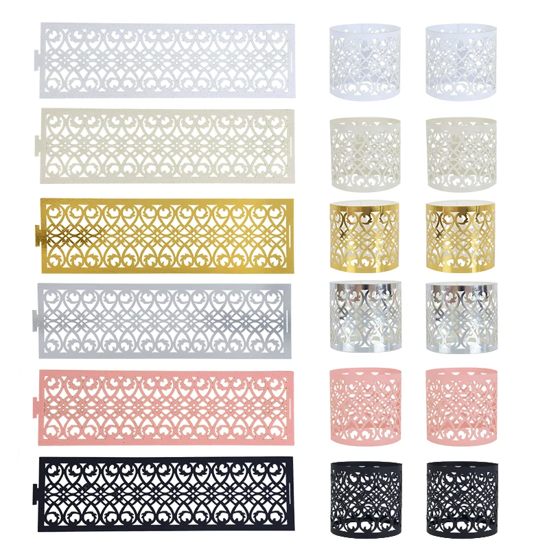 10/20Pcs Hollow Out Paper Napkin Ring Buckles Towel For Birthday Wedding Home Party Table Holder Decor Desktop Craft | Дом и сад