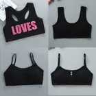 Бюстгальтер для девочек, укороченный топ, нижнее белье, майка, спортивный тренировочный Бюстгальтер для подростков, уличная одежда с надписью, От 7 до 14 лет на новый год, подарок 10-9