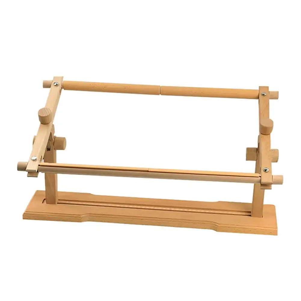 

Embroidery Stands For Hand Work - Adjustable Beech Wooden Embroidery Frame Hoop For Cross Stitch 360Rotation