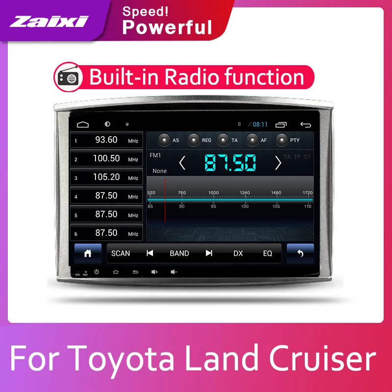 ZaiXi автомобильная система Android 1080P IPS ЖК экран для Toyota Land Cruiser LC100 2002 ~ 2007