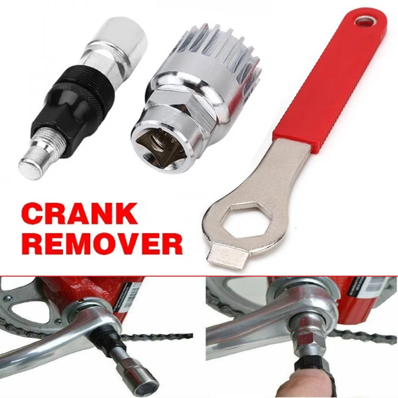 

Crank Removal Tools Mountain Bike Cranks Chain Axis Extractor Removal Repair Metal Tools Kit Sets Simple To Use Suitable
