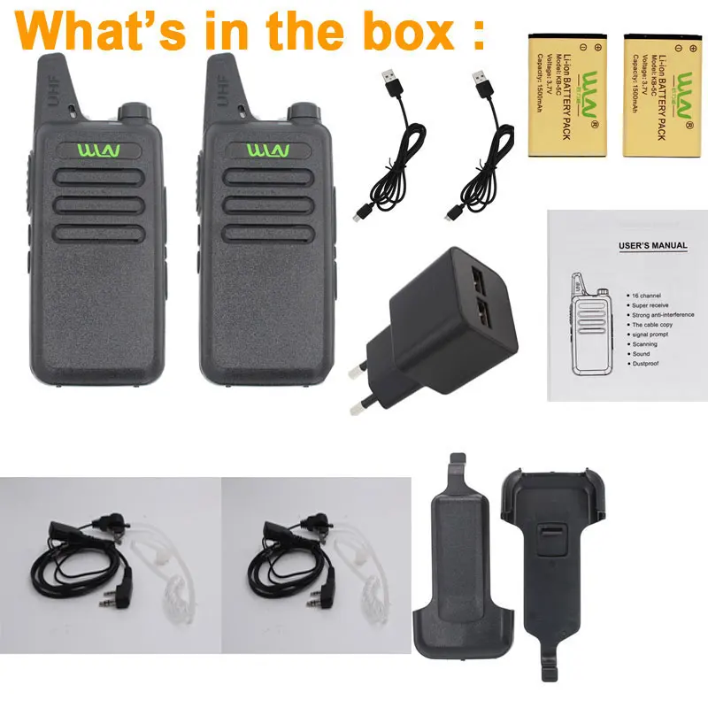 WLN KD-C1 мини иди и болтай Walkie Talkie UHF приемно-передающая радиоустановка 5 Вт мини Портативный 2 Way Радио УВЧ 400-470Mh радио иди и болтай Walkie Talkie - Цвет: 2PSAnd2psheadphones