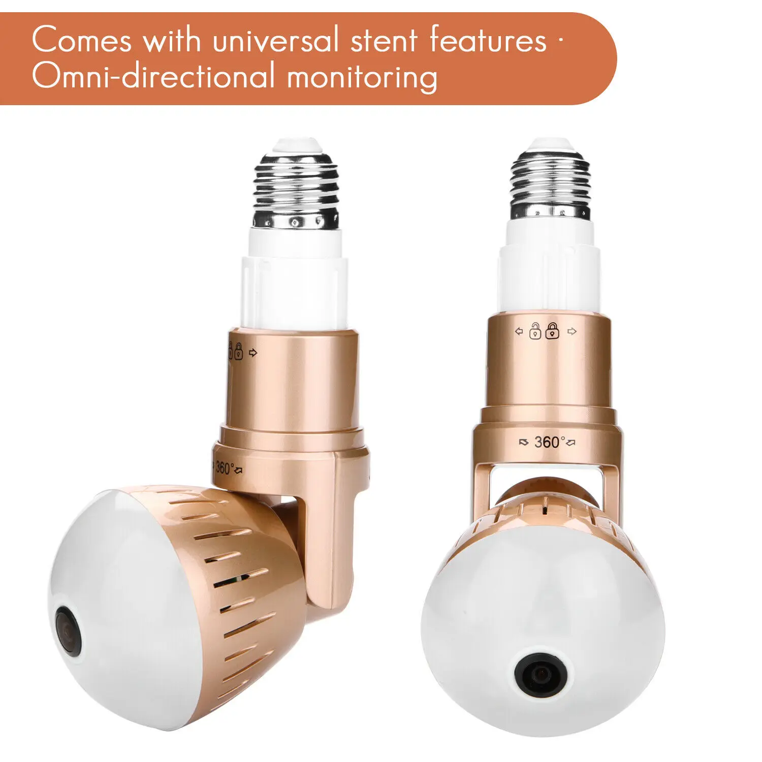 1080P 2MP панорамная лампа инфракрасный и белый светильник Беспроводная ip-камера Wi-Fi