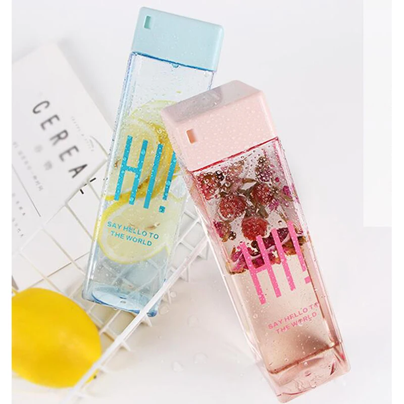 Короткая популярная квадратная пластиковая бутылка милая простая