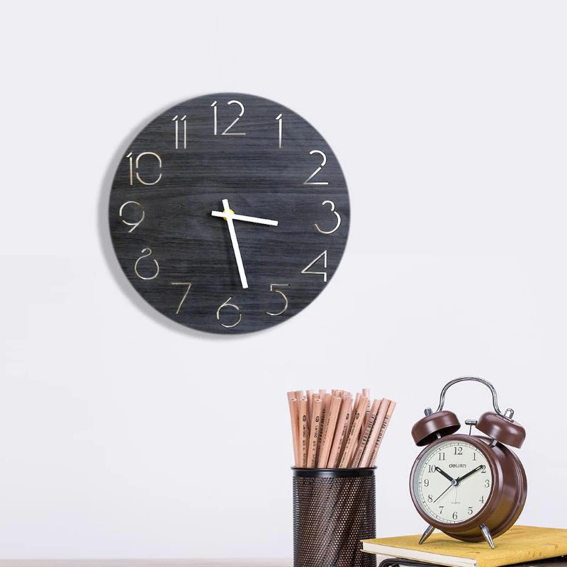 

Wooden Wall Clock Modern Design Vintage Rustic Retro Clock Relogio De Parede Grande Home Office Art Wall Clock Watch 2021 New