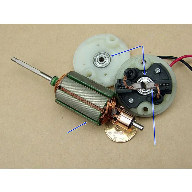 DC 12V 16V 24V 555 мотор 6400RPM двойной шариковый подшипник высокий крутящий момент 8