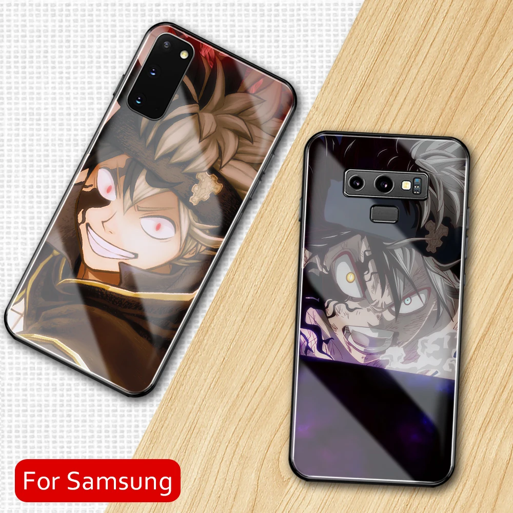 

Anime Black Clover Phone Cover S21+ Manga Case For Samsung Galaxy S8 S9 S10E S20 Fe S21 Note 8 9 10 20 21 Plus Ultra Glass Case