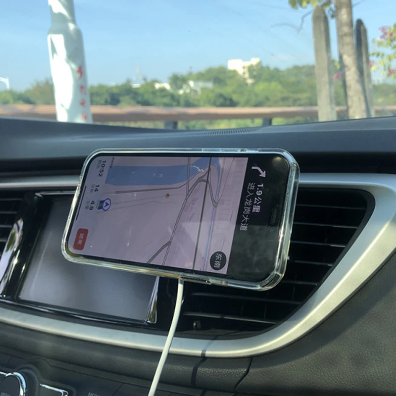 

Magsafe Air Outlet Silicone Base Charger Mobile Phone Holder 360 Angle Rotation Cell Phone Holder For IPhone 12 mini 12 Pro Max