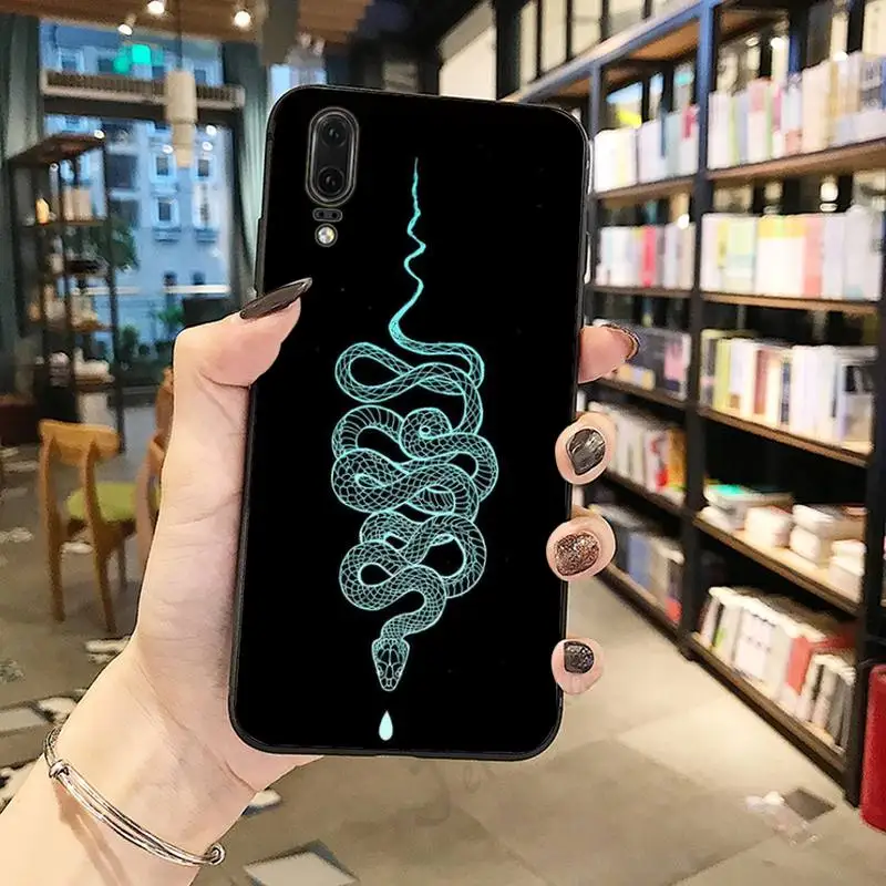 

Flower hand Snake design pattern high quality luxury Phone Case For Huawei honor Mate P 10 20 30 40 Pro 10i 9 10 20 8 x Lite