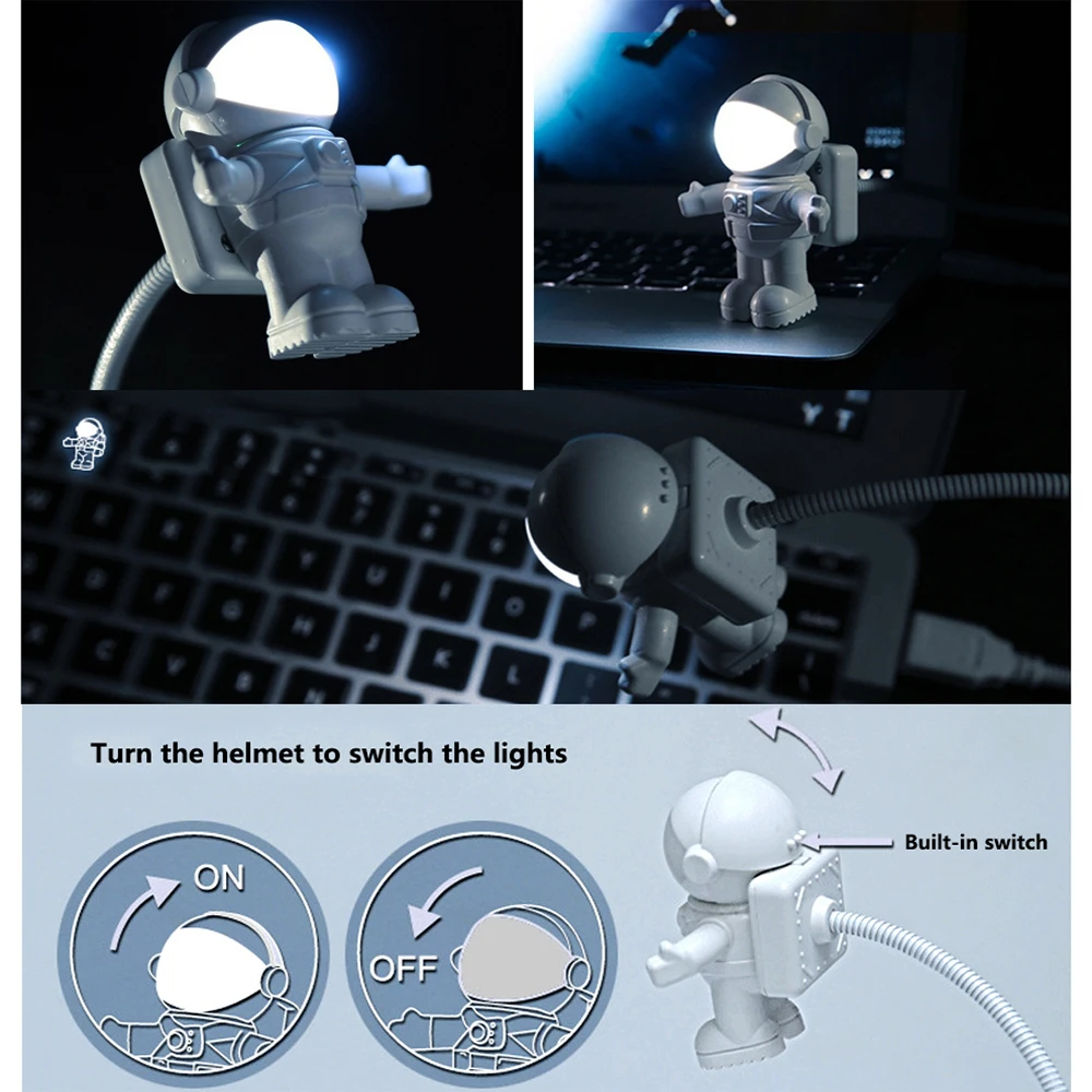 Новый светодиодный USB Ночник светильник в форме космонавта портативный ing