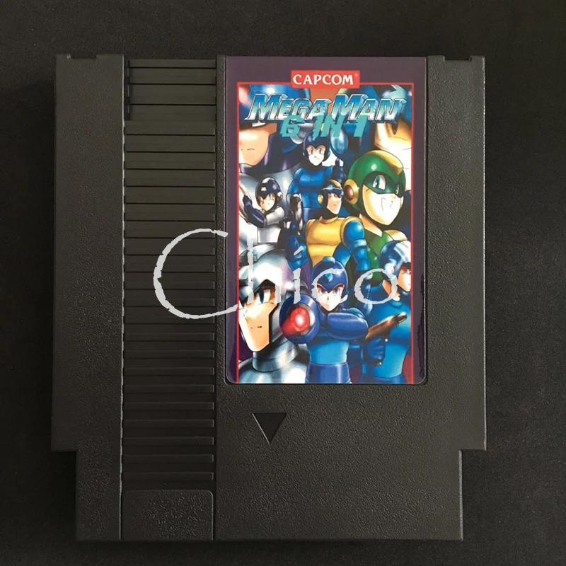 Mega man 6 в 1 Megaman для детей 2 3 4 5 лет 72 шпильки карточная игра 8-битный игровой плеер |