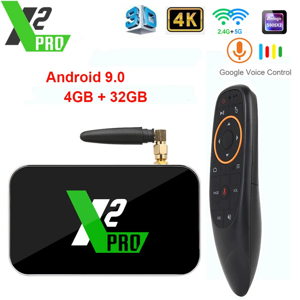 ТВ приставка X2 CUBE Smart Android 9 0 Amlogic S905X2 2 Гб DDR4 16 PRO телеприставка 4G/5G WiFi 1000M Bluetooth 4K HD