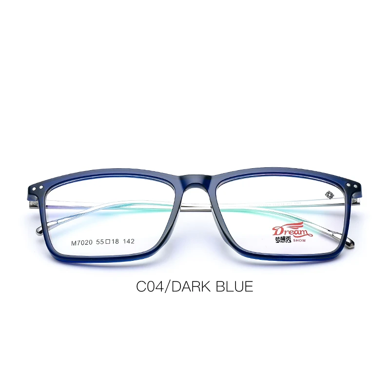 C04 Deep blue Мужские TR90 Оптическое стекло es оправа прозрачная Близорукость глаз Стекло корейский рецепт очки Рамка# M7020 - Цвет оправы: C04 Deep blue